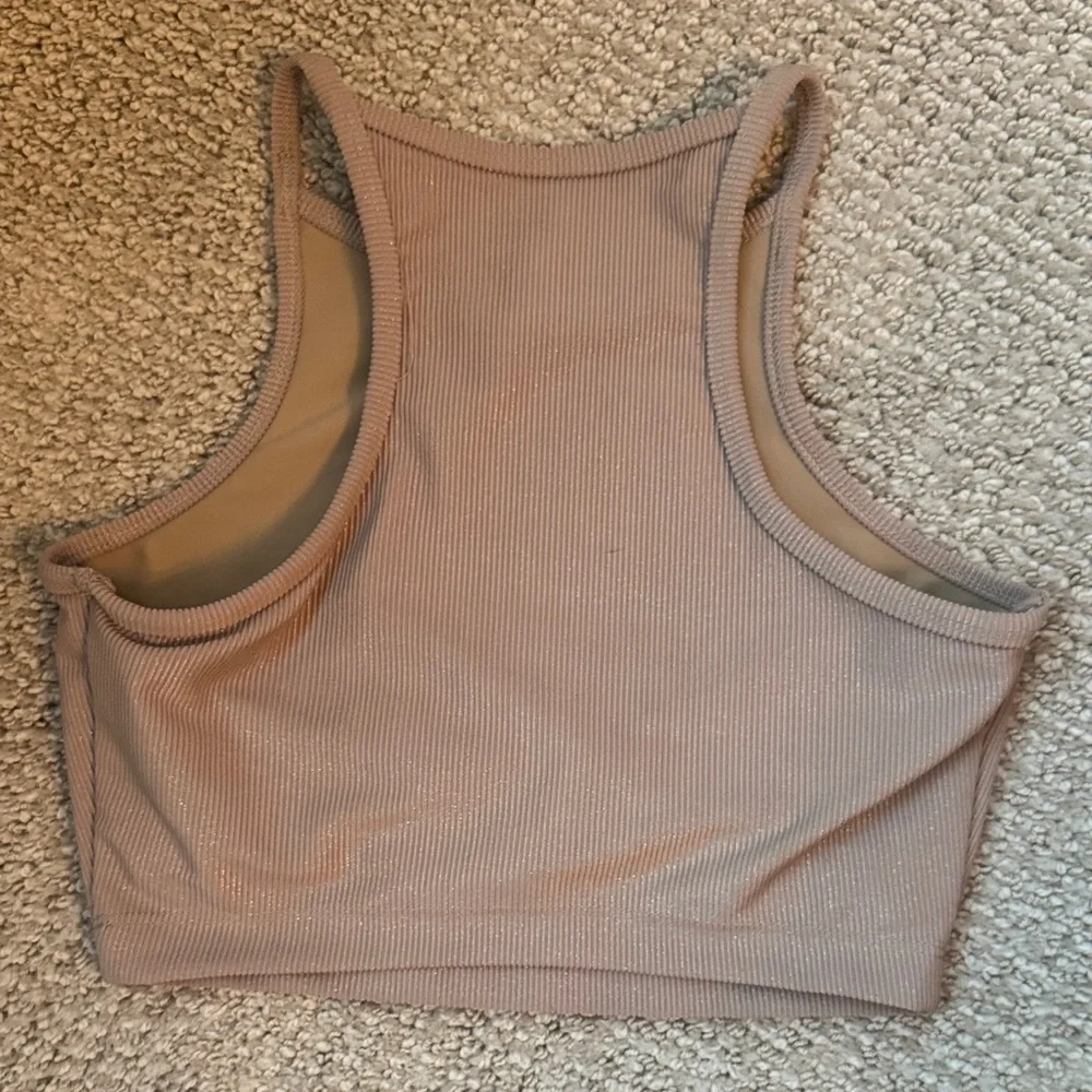 Beach Riot Women's Taupe Ribbed Crop Top - Picture 2 of 3